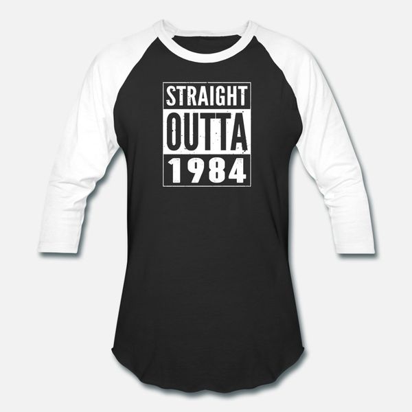 

1984 t shirt men designs short sleeve o neck letter cute humor summer leisure shirt, White;black