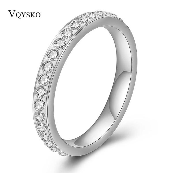 

one lines stainless steel crystal jewelry wholesale fashion wedding rings, Golden;silver