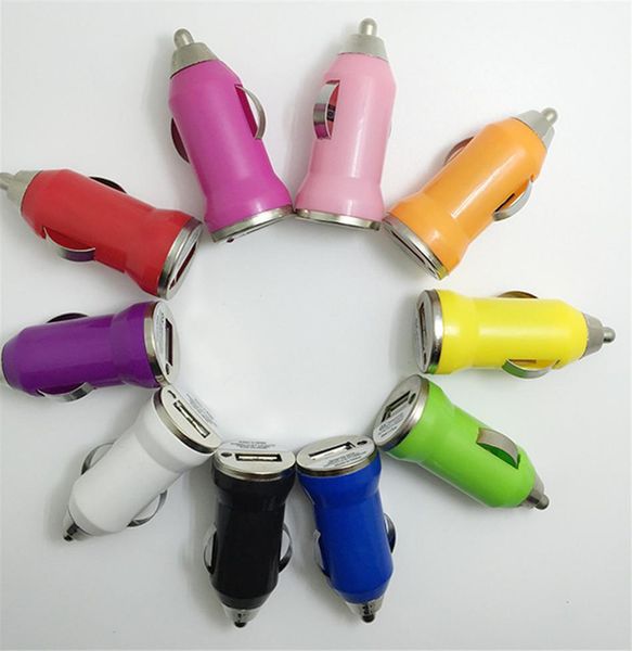 

cgjxsqichen mini car charger portable charger universal colorful bullet car charger for iphone for samsung for android ing