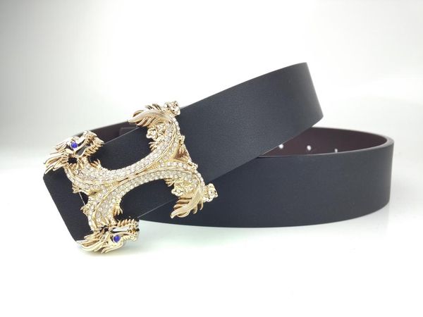 

2020 fashion belt for men women smooth buckle strap fashion jeans belt 3.8cm width, Black;brown