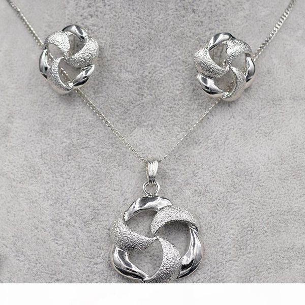 

sunny jewelry dubai trendy jewelry sets for women necklace earrings pendant windmill shape for party wedding vintage jewelry, Silver