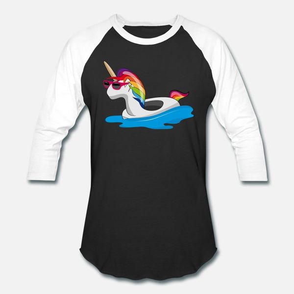 

unicorn inflatable with rainbow mane t shirt men customized cotton round neck vintage famous funny spring letter shirt
