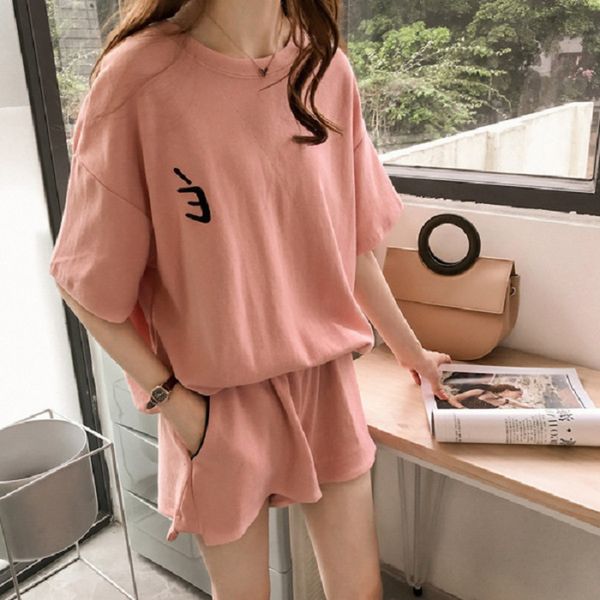 

sports suit women's summer 2020 new korean style fashionable running clothes and shorts slimming casual loose shorts two-piece suit fas, Gray