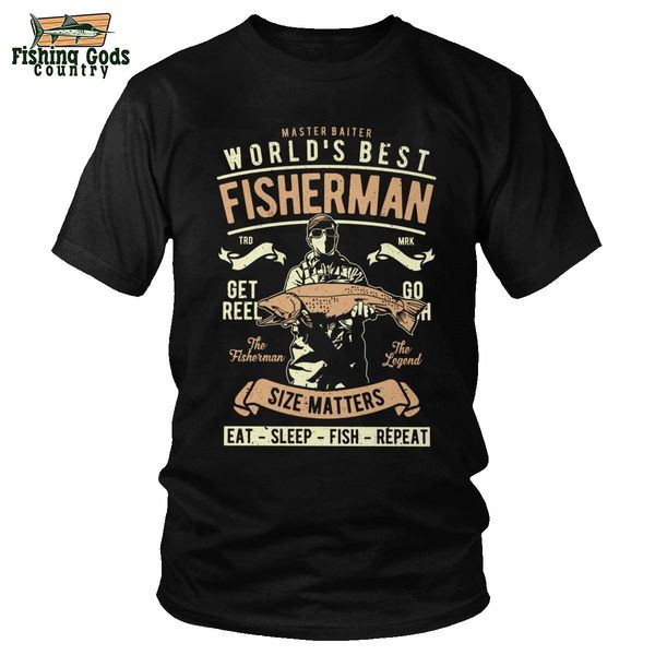 

2020 world's fisherman, eat sleep fish repeat t shirts short sleeved round neck ,fishingt-shirt print tee fgc