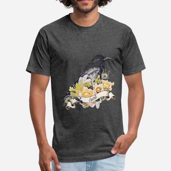 

raven crow t shirt men customize 100% cotton o neck solid color graphic building summer style unique shirt