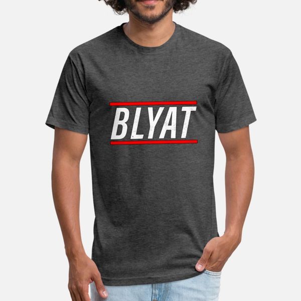 

blyat funny russian memes gifts t shirt men character tee shirt round collar basic solid sunlight new style spring standard shirt
