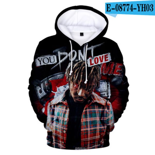 

juice wrld mens hoodies fashion hiphop pullover trendy singer sweatshirt loose sulk pattern mens 16 styles 2020 new arrival