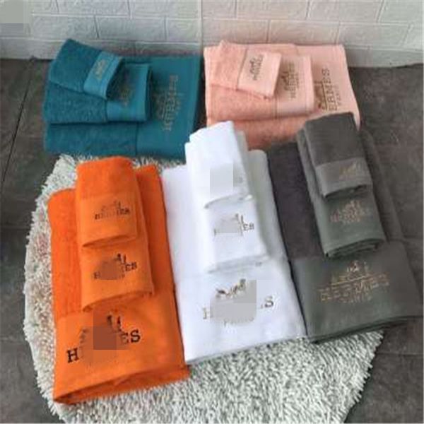 

3pcs new comfortable nordic cotton bath towel set hh letter pattern sports towel designer towels sets