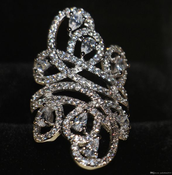 

victoria wieck brand desgin luxury jewelry 925 sterling silver white z simulated gemstoines wedding women band heart ring size gift 5-11