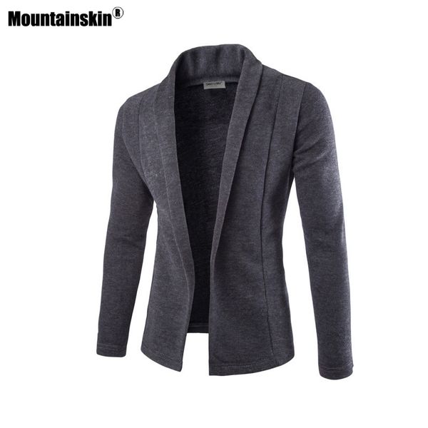 

mountainskin new men's simple cardigan slim-fit sweater autumn men's casual fashion v-neck sweater knitted cardigan male sa992, White;black