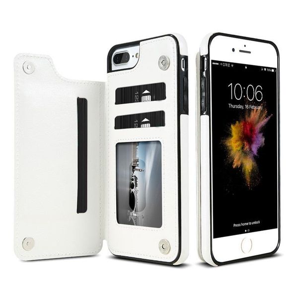 

card slot holder cover case iphone 8 7 6 6s x 10 xs for samsung s10 s10e note8 s8 plus s7 edge luxury retro leather bag