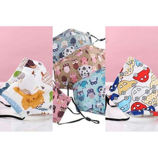 

face cartoon mask masks face kids with filter washable carbon filter breather valve pm2.5 8fmh wp7g