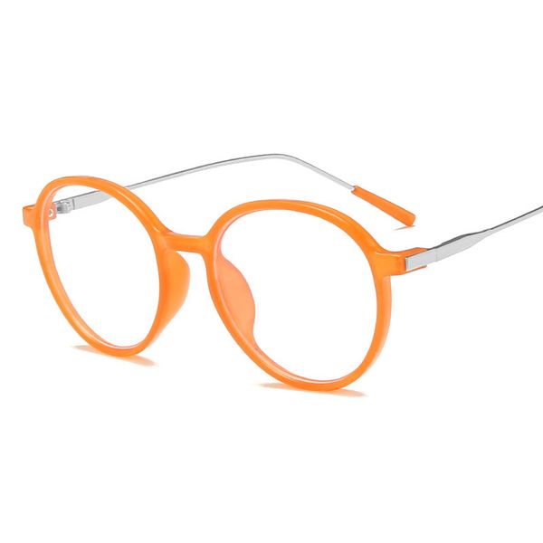 

2020 new korean fashion oval glasses trend metal personality glasses frame literary decorative sunglasses, Black