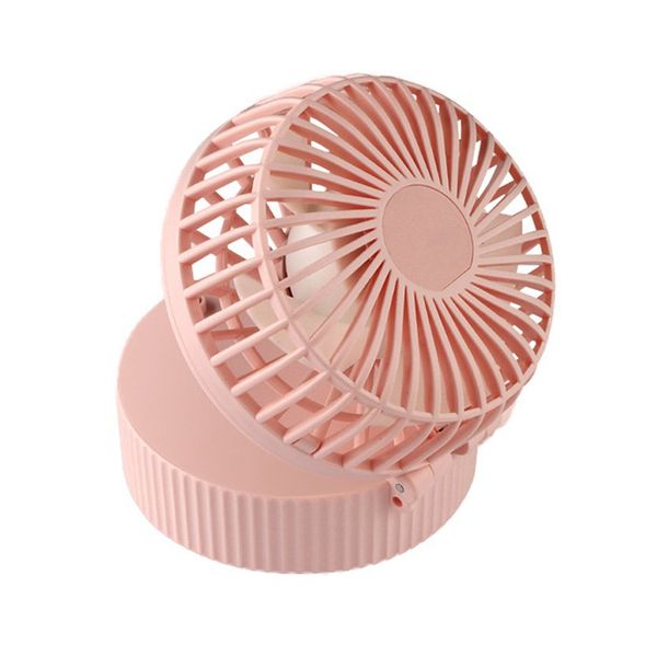 

hanging neck small fan makeup mirror usb mini folding fan rechargeable air cooler (pink