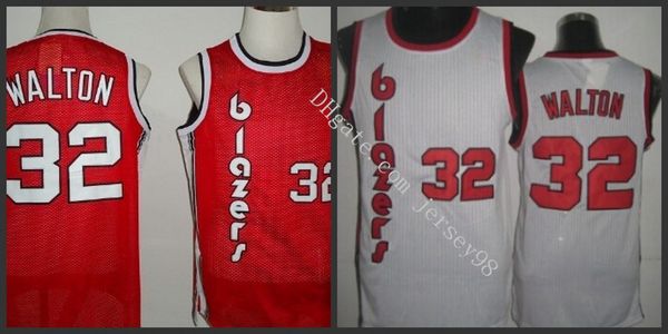 

портленд trail blazers мужчины # 32 билл уолтон черный nba swingman джерси, Black