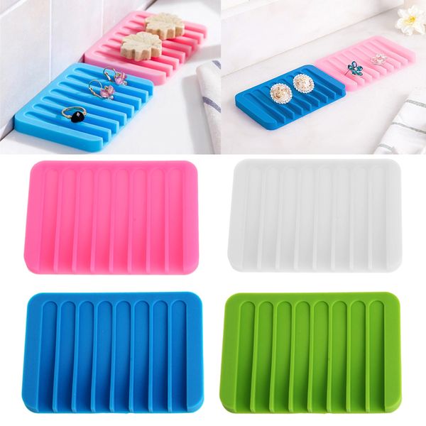 

soap dishes fashion silicone flexible dish plate bathroom holder box 24ba
