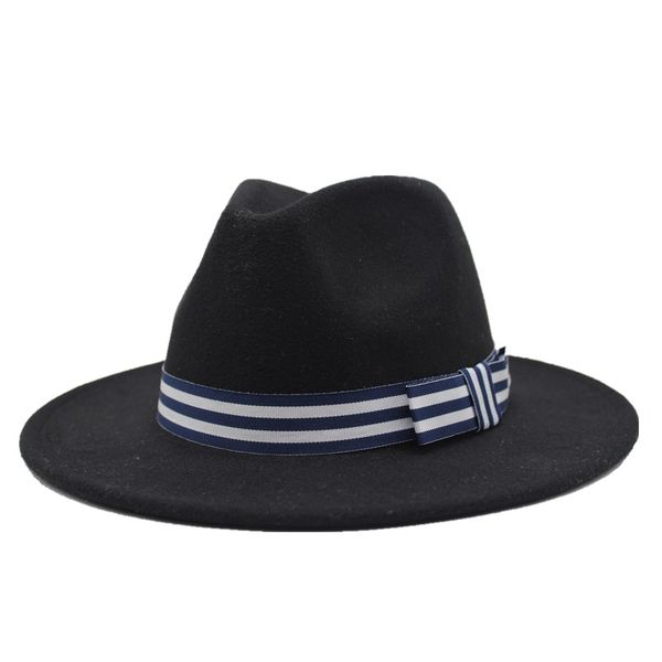 

winter wool fedora hat for women felt cap wide brim ladies trilby chapeu feminino hat men jazz godfather sombrero caps, Blue;gray