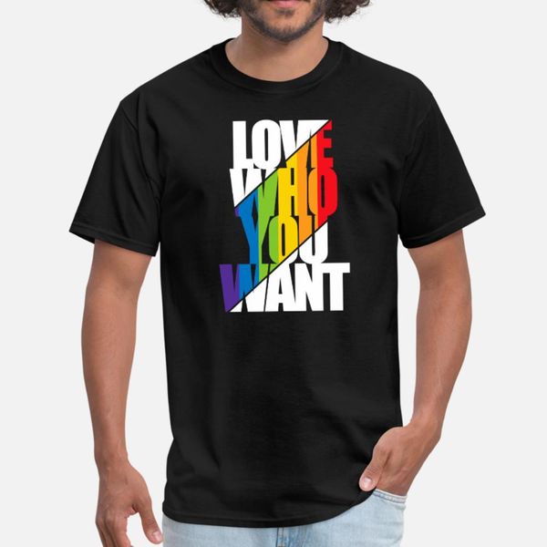 

love who you want cool rainbow gay pride month t shirt men create short sleeve o neck family gift humor summer cool shirt