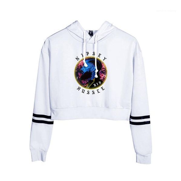 

женщины короткие толстовки мужские дизайнер толстовки с длинным рукавом пара одежда известный рэппер nipsey hussle печать мода, Black