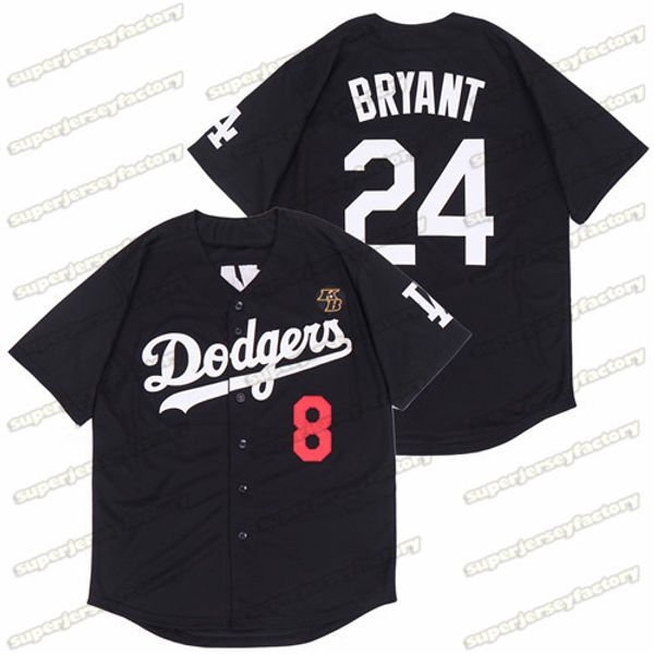2020 Los Angeles Black Mamba Baseball Jersey 8 24 Jerseys Bryant