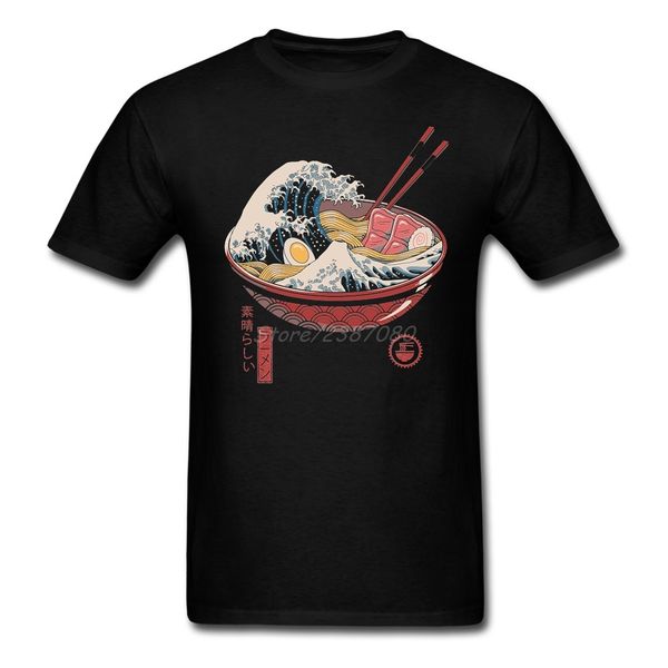 

great ramen wave japan vintage t shirt short sleeve custom men's t-shirt hip hop casual o-neck cotton xxxl mens t shirts