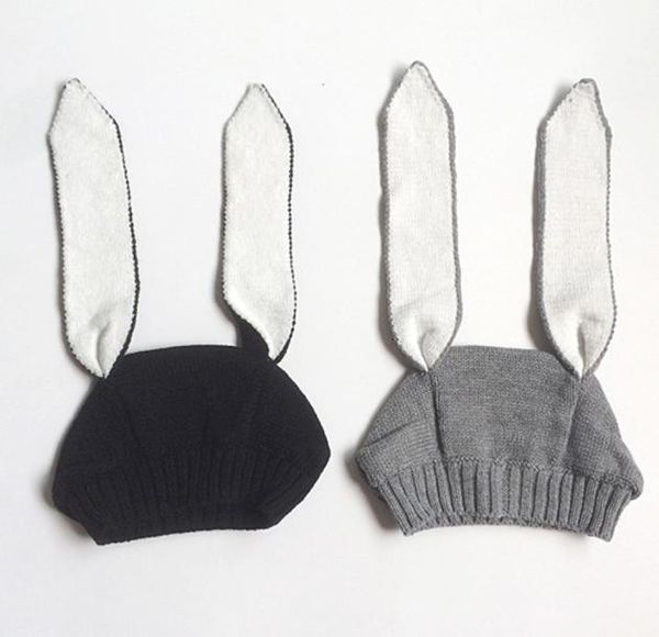

fashion winter baby toddler kids boy girl rabbit ear cap woolen warm knitted beanie hat thicker 1n5 deals, Yellow