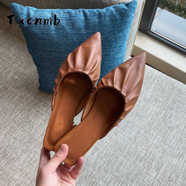 

fashion women slipper casual 2cm low heels shoes new summer pointed toe mules shoes woman, Black