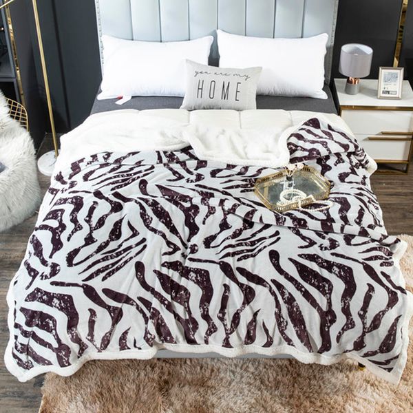 

zebra pattern blankets flannel fleece thin quilt bedding warm soft bedspreads for adults kids on bed couch throw blanket