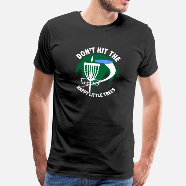 

dont hit the happy деревца disc golf гольфист футболку мужчины известный tee shirt круглый воротник урожай известные смешные весна осень пис