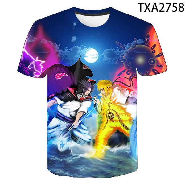 

naruto 3d summer anime printed boy girl cool 3d print shirts graphic oversized hippie men clothing