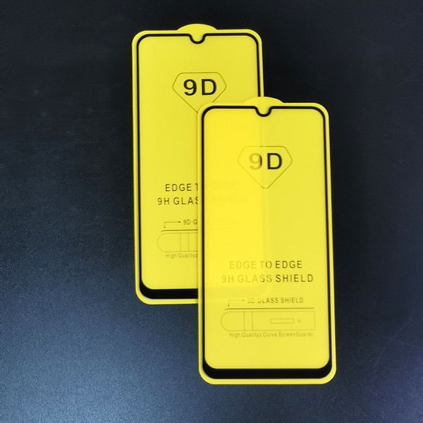 9D completa Glue cobertura completa de vidro temperado para Samsung Galaxy A10 A20 A30 A40 A50 A60 A70 A80 A90 A10E A20S Screen Protector