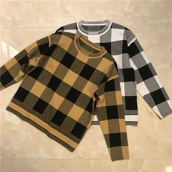 

new 20ss women sweaters cardigan black for men fashion long sleeve letter print couple sweaters autumn loose pullover sweaters for women, White;black