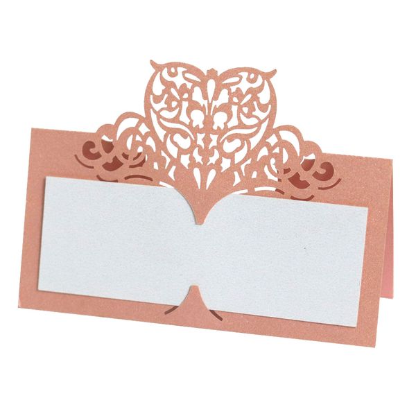 

50pcs/set banquet wedding name heart hollowed birthday party table place card
