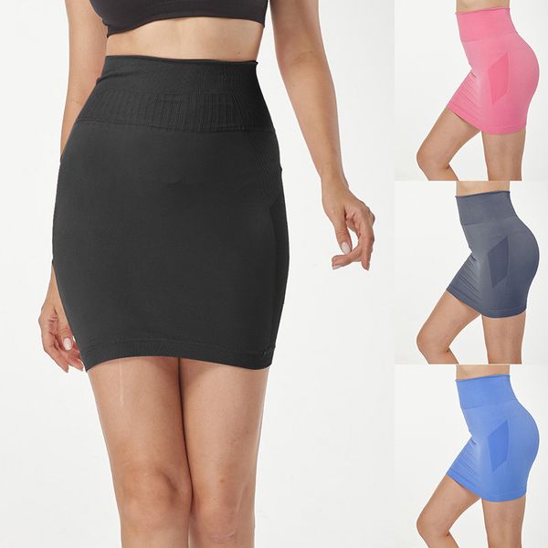 

new women high waist yoga skirts running dance push up fitness legging slim gym trunks running tight sportswear solid skirt, White;red