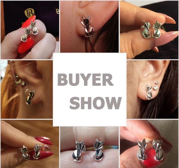 

bisaer 925 sterling silver folding silver white cz stud earrings jewelry making gifts for lover&mother01, Golden;silver