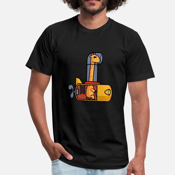 

submarine giraffe funny t shirt men customize 100% cotton euro size s-3xl male fit comfortable summer style family shirt