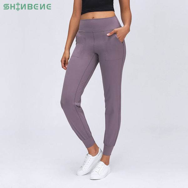 

shinbene cozy naked-feel workout gym joggers women butter soft 4-way stretch yoga pants fitness athletic joggers with pocket, White;red