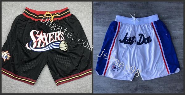 

philadelphia 76ers men just don men basketball shorts, Black