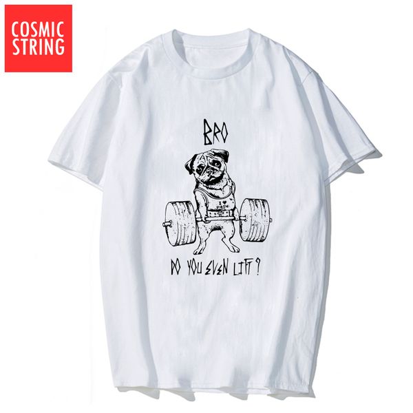 

cosmic string o-neck short sleeve pug sport men t shirt casual summe loose t shirt male cool t-shirt mens tee shirts