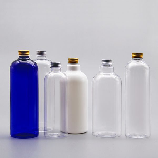 

storage bottles & jars 12pcs 500ml 400ml empty clear plastic pet bottle cosmetic container aluminum cap liquid plug