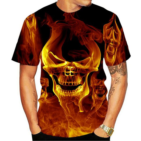 

sleeve horror skull compression punisher new short 3d print shirts hippie hippie aesthetic men clothing