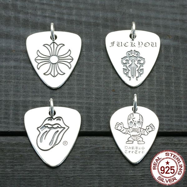 

100% s925 sterling silver pendant personality fashion retro jewelry punk style rivets 2019 new gift to send lover hot