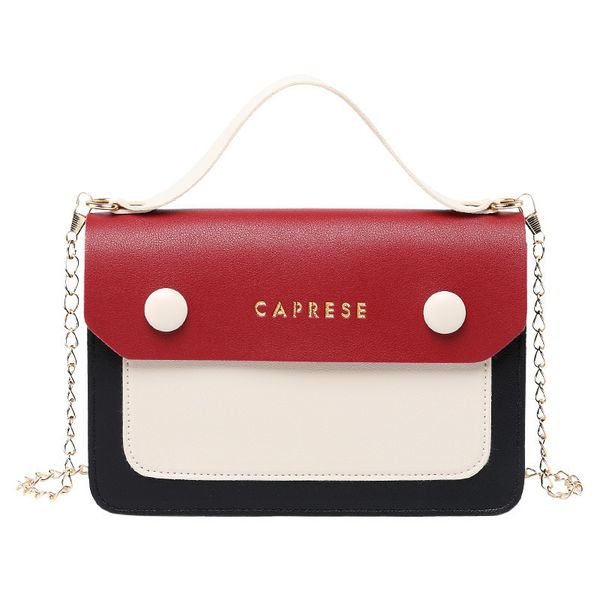 

2020 spring and summer korean style women's contrasting color one-shoulder phone bag new messenger gold embossed pouch #20