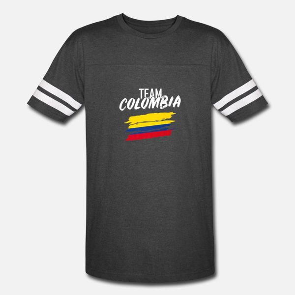 

team colombia soccer colombian sport tee t shirt men designer 100% cotton size s-3xl standard cute breathable summer style leisure shirt, White;black