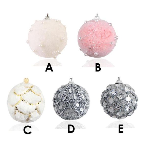 

7/8cm handmade paste drill christmas balls merry christmas tree hanging decorations xmas ornament balls party diy decor