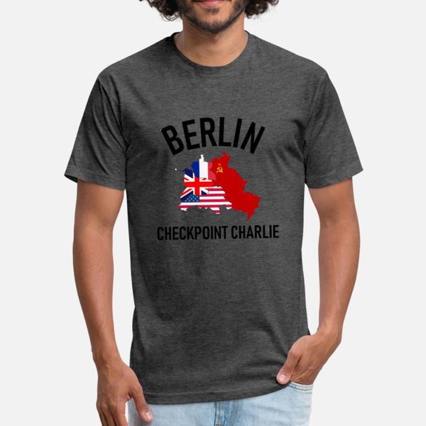 

berlin checkpoint charlie ost west ddr deutschland t shirt men printing tee shirt s-xxxl unique cute fashion summer style unique shirt