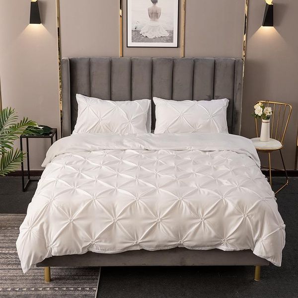 

bedding sets 40luxury pinch pleat set cotton king size bedroom comforter super soft bedcloths duvet cover 3 pcs