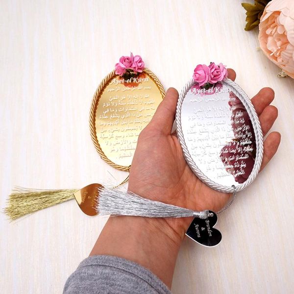 

wall stickers custom made 5pcs oval shape mirrored invitation card wedding diy crafts guest gifts with tassel party decoration