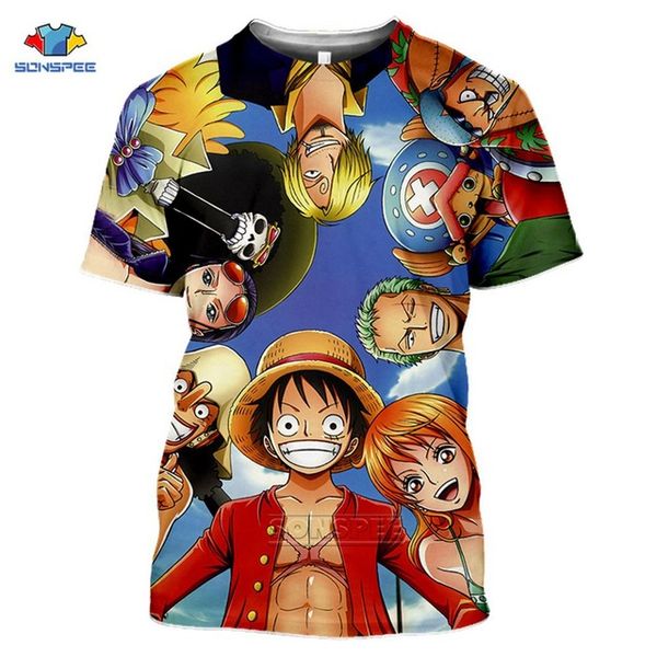 

one piece anime monkey d. luffy roronoa zoro nami homme summer men 3d print shirts hippie harajuku plus size men clothing
