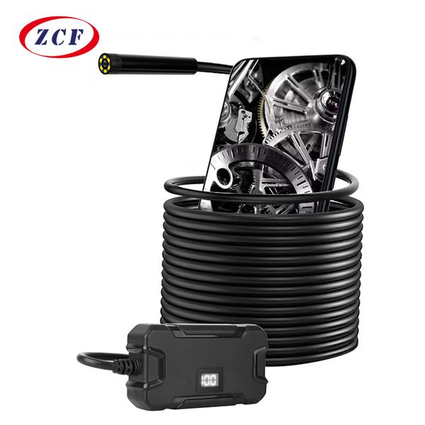 

y13 5.5mm wifi hd1080p waterproof rigid cable inspection borescope camera with battery display screen monitor